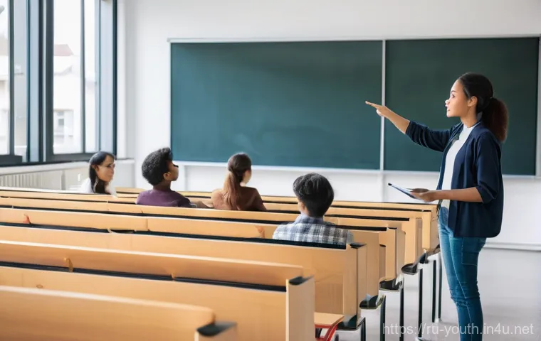 청소년상담사 자격증 공부에 필요한 시간 - **Prompt:** A diverse group of young adults, aged 18-24, are actively engaged in a modern university...