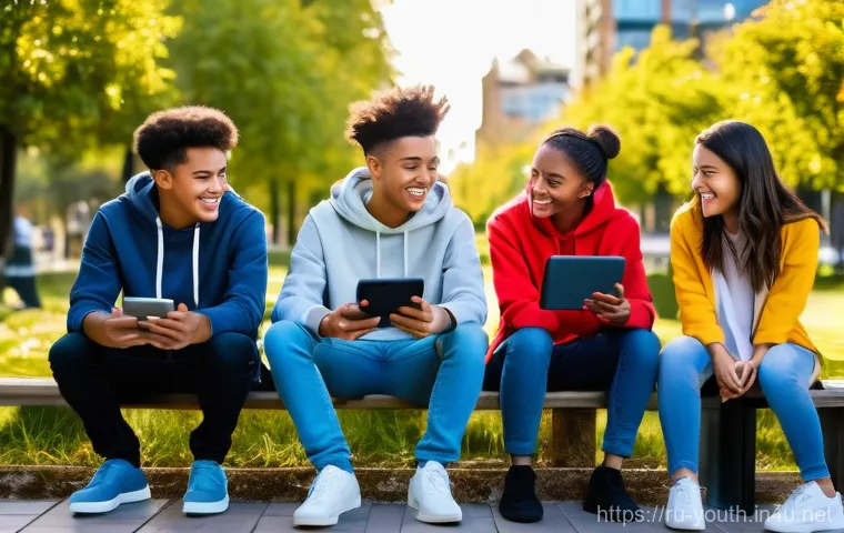 청소년상담사 전문성 강화 방안 - **Prompt:** A diverse group of Generation Z and Alpha teenagers (ages 13-18), fashionably dressed in...