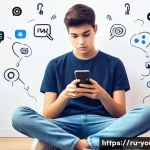 청소년상담사와 관련된 국내외 사례 연구 - **Prompt 1: Digital World Challenges and Resilience**
A realistic, high-definition image of a ma...