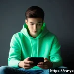 청소년상담사와 관련된 최신 연구 동향 - **Prompt 1: Reflective Digital Youth**
A realistic, high-definition image of a 16-year-old male ...