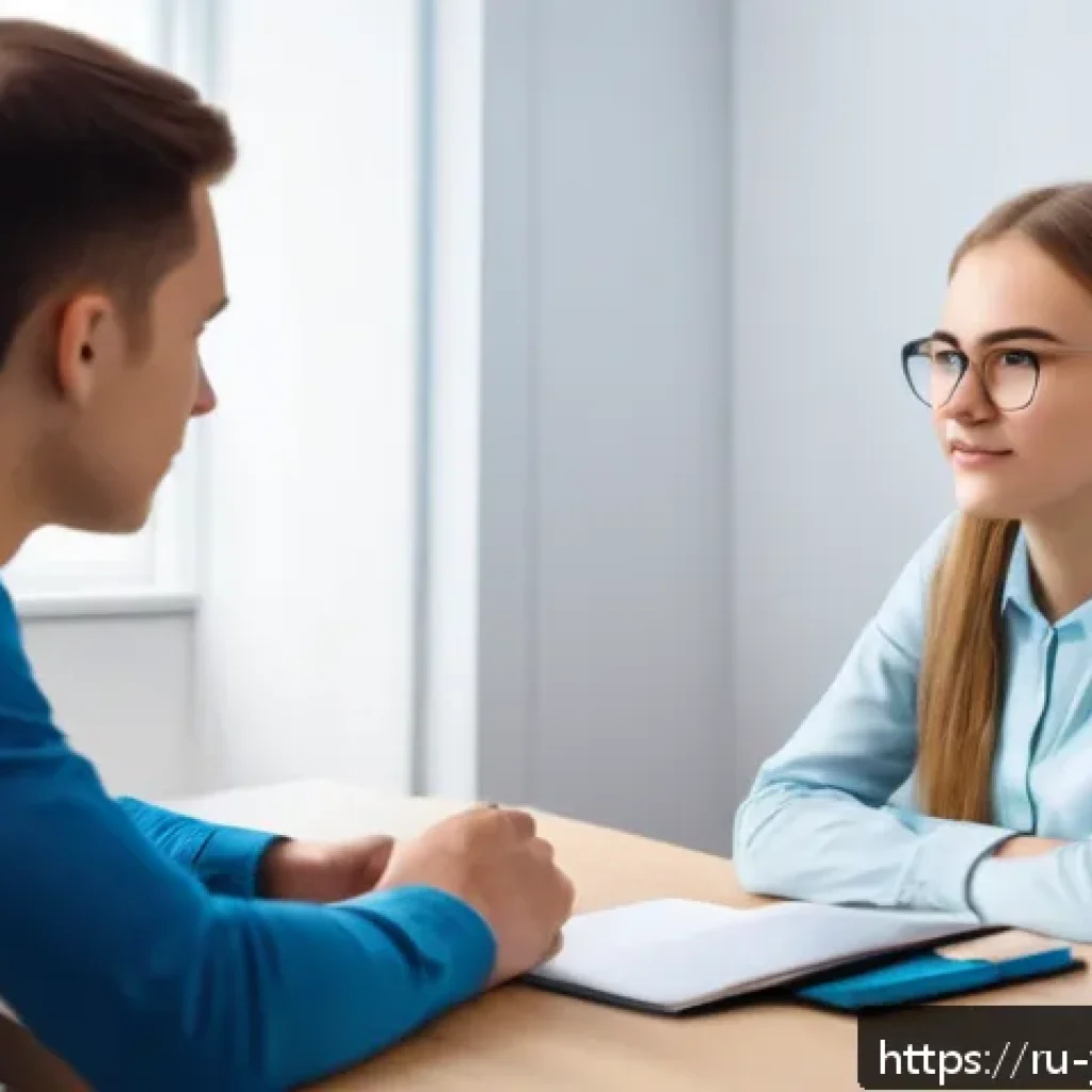 청소년상담사 실기시험 중 발생 가능한 문제 - A professional counseling session setting featuring a young Russian-speaking teenager wearing casual...